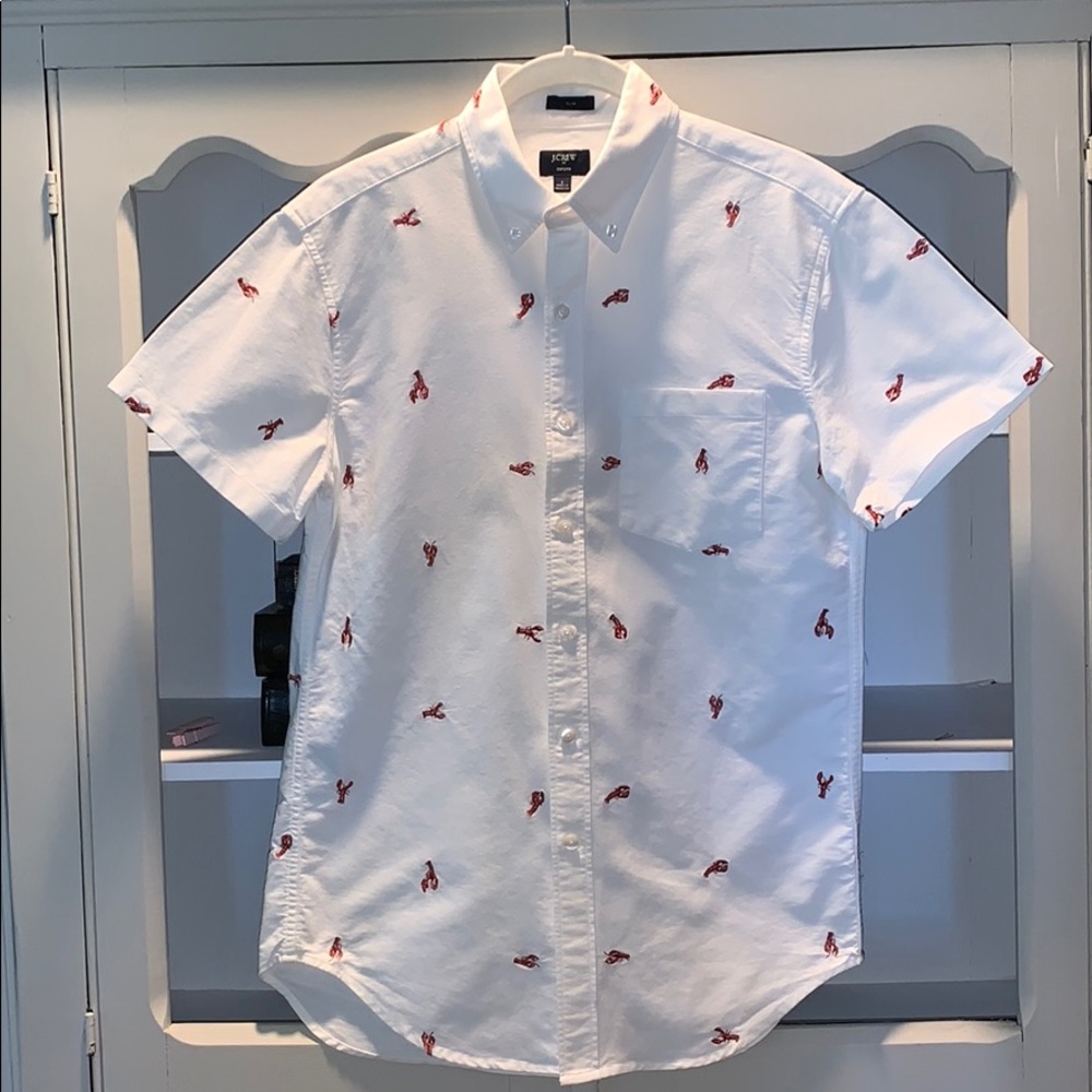 J Crew Factory men’s slim-fit short-sleeve oxford